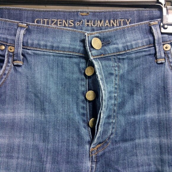 C of H Women's Button Straight Leg Blue Jeans - Picture 2 of 12